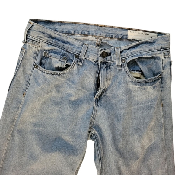 RAG & BONE Women's Light Blue Boyfriend Jeans Beckers Size 25 Straight - Picture 4 of 12